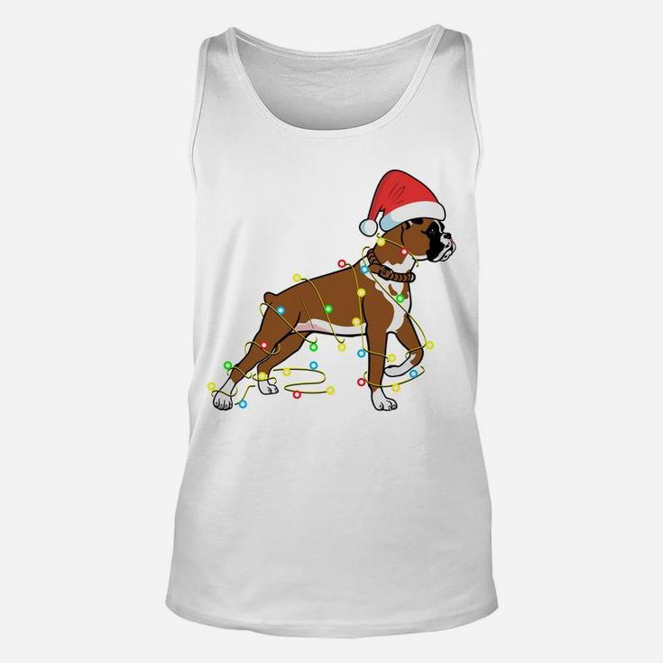 Christmas Lights Boxer Dog Lover Funny Gift Unisex Tank Top