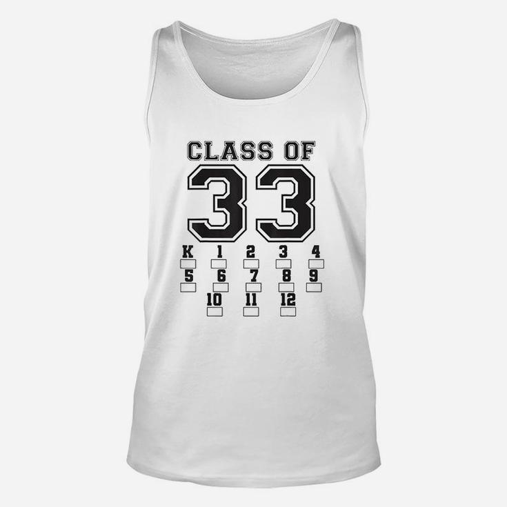 Class Of 2033 Grow With Me Back To School Checkmarks Graphic Unisex Tank Top