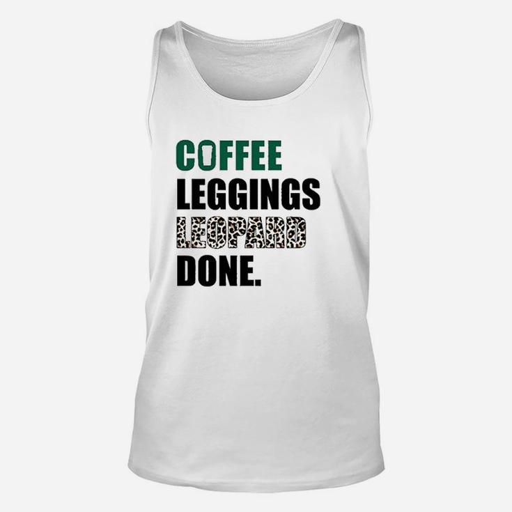 Coffee Leggings Leopard Done Unisex Tank Top