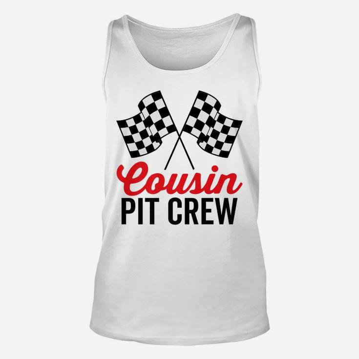 Cousin Pit Crew For Racing Family Party Funny Team Costume Unisex Tank Top