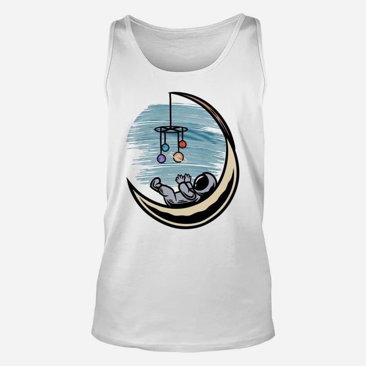 Cute Baby Astronaut With Planets Outer Space Moon Theme Sweatshirt Unisex Tank Top