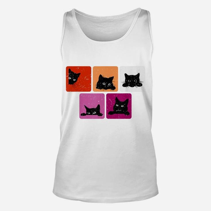 Cute Black Cat Lesbian Pride Cat Lovers Unisex Tank Top
