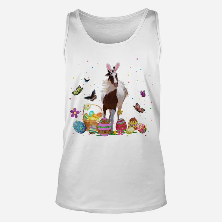 Cute Horse Bunny Egg Hunting Colorful Egg Happy Easter Day Unisex Tank Top
