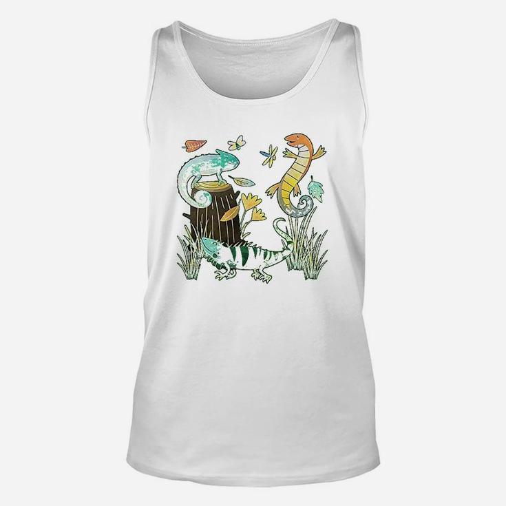 Cute Lizards Hanging Out Unisex Tank Top
