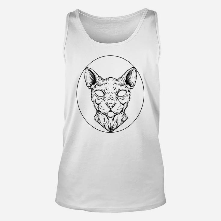 Cute Sphynx Cat, Cat Metal Lovers Funny Graphic Cat LoverUnisex Tank Top