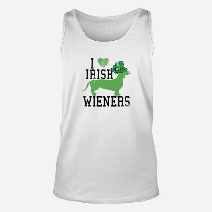 Dachshund Lovers Love Irish Wieners St Patricks Day Shirts Unisex Tank Top