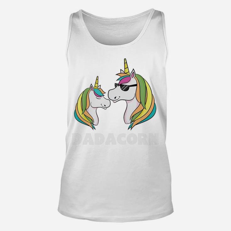 Dadacorn Unicorn Dad And Baby Fathers Day Unisex Tank Top