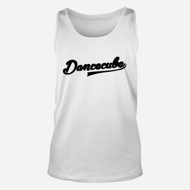 Dancecube Herren Unisex TankTop in Weiß, Stylisches Tanzmotiv