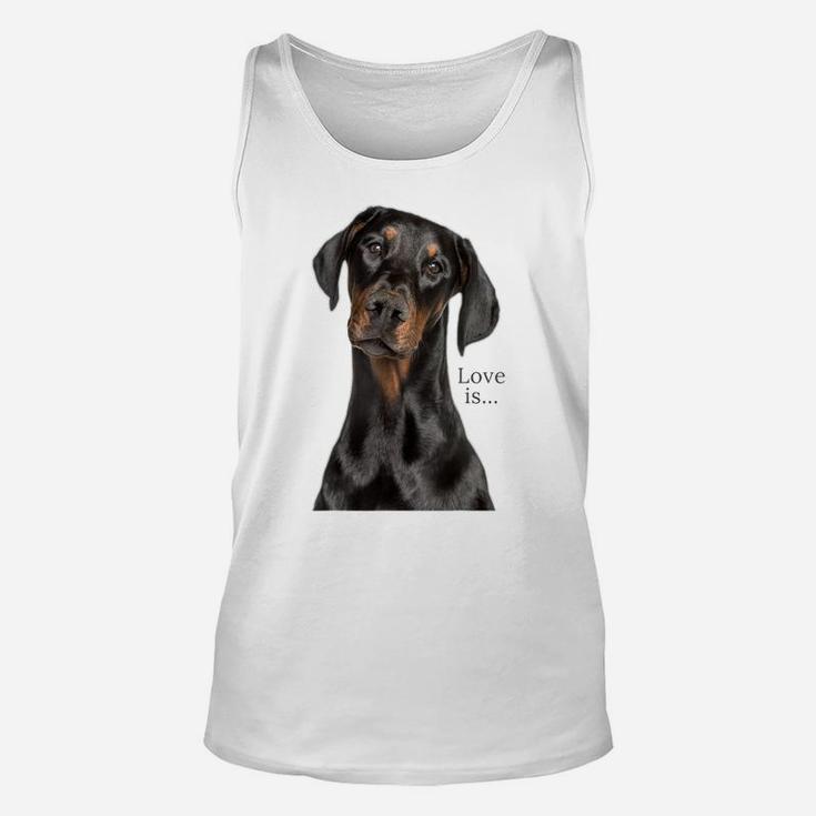 Doberman Shirt Doberman Pinscher Dog Mom Dad Love Pet Puppy Unisex Tank Top