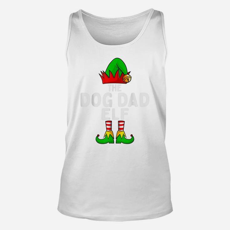 Dog Dad Elf Matching Family Group Christmas Party Pajama Unisex Tank Top