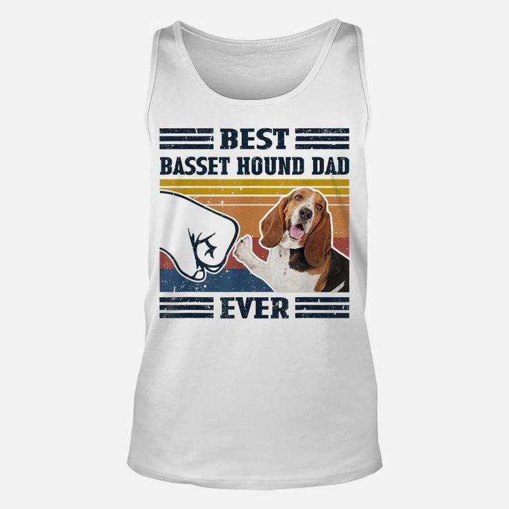 Dog Vintage Best Basset Hound Dad Dad Ever Father's Day Unisex Tank Top