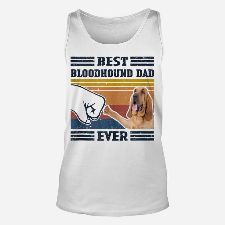Dog Vintage Best Bloodhound Dad Ever Father's Day Unisex Tank Top