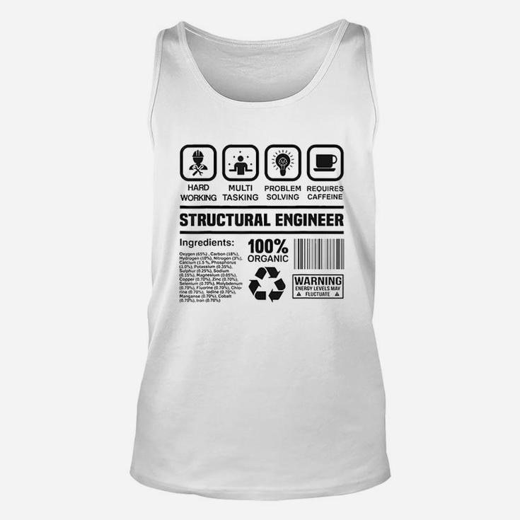 Engineering Gift Idea Funny Structural Engineer Unisex Tank Top