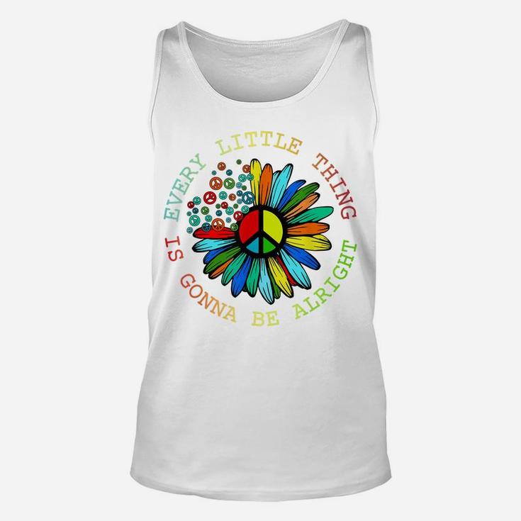 Every Little Thing Is Gonna Be Alright Hippie Flower Unisex Tank Top