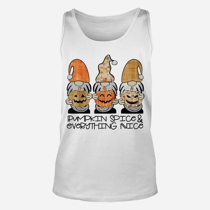 Fall Gnomes Pumpkin Spice & Everything Nice Cute Gnome Gift Raglan Baseball Tee Unisex Tank Top