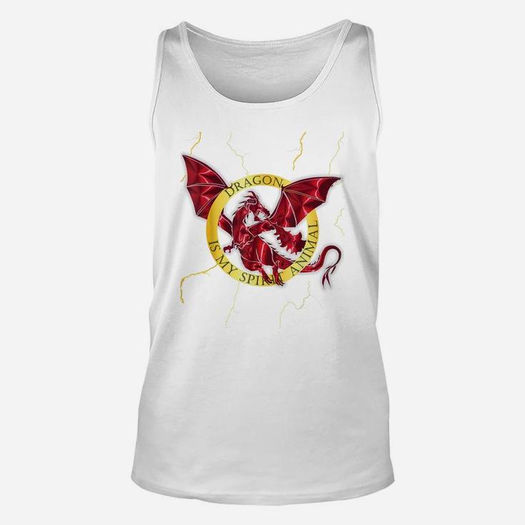 Fantasy Lover Dragon Is My Spirit Animal Graphic Design Unisex Tank Top