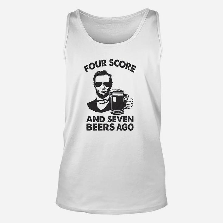 Four Score And Seven Beers Unisex Tank Top