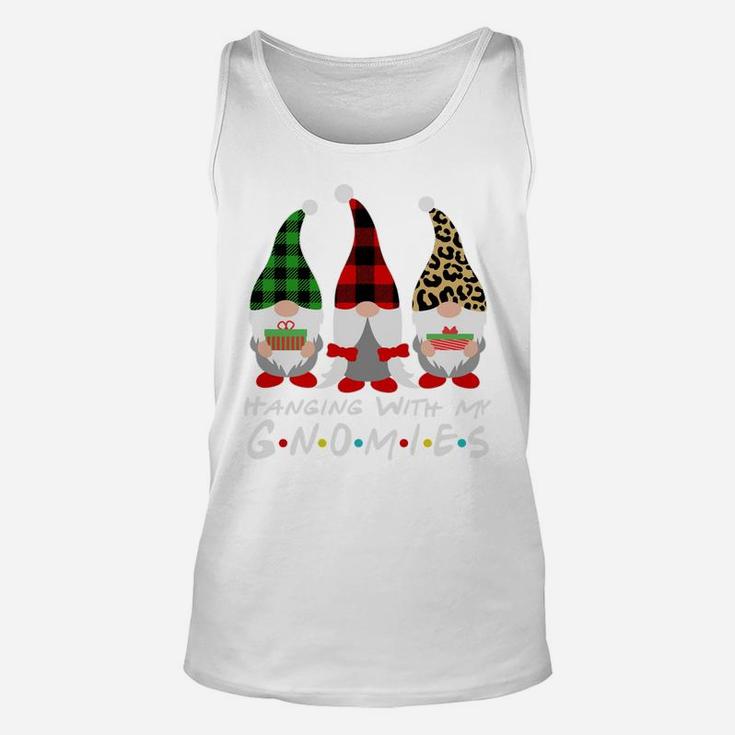 Friends Gnomes Christmas Hanging With My Gnomies Leopard Sweatshirt Unisex Tank Top