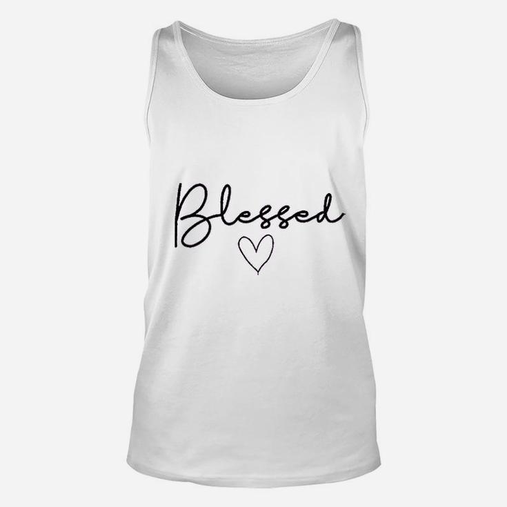 Funny Blessed Heart Unisex Tank Top