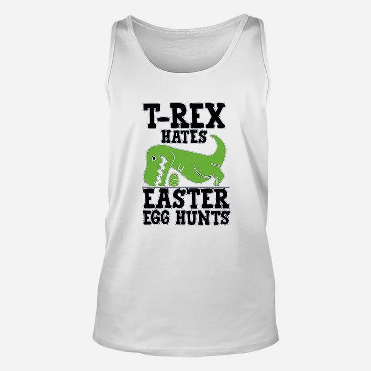 Funny Easter Trex Hates Easter Egg Hunts Unisex Tank Top