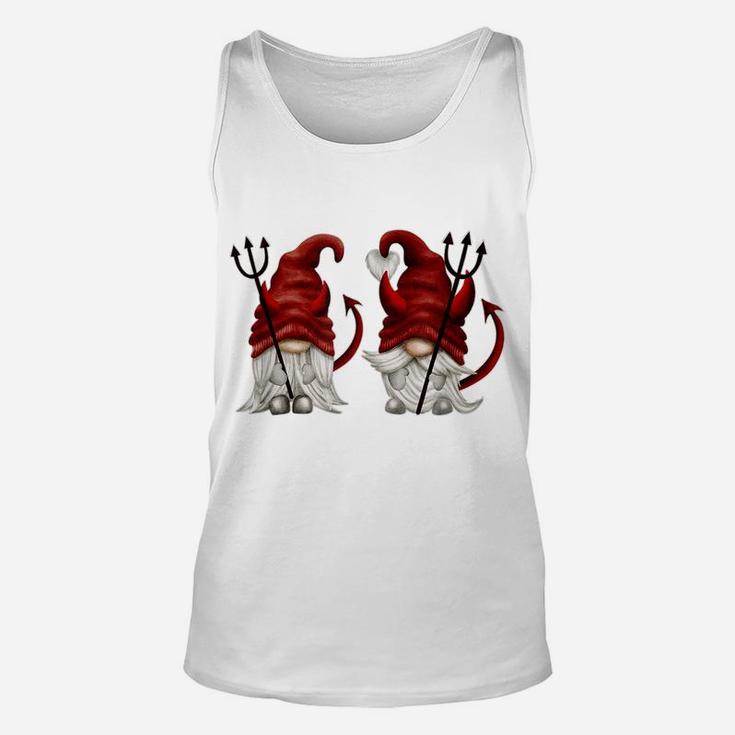 Funny Gnomes With Devil Horns - Cute Gnomies - Fun Unisex Tank Top