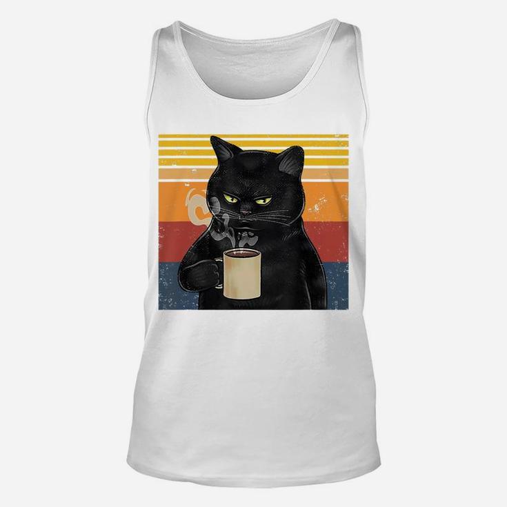 Funny I Like Coffee My Cat And Maybe 3 People Cat Lover Gift Unisex Tank Top