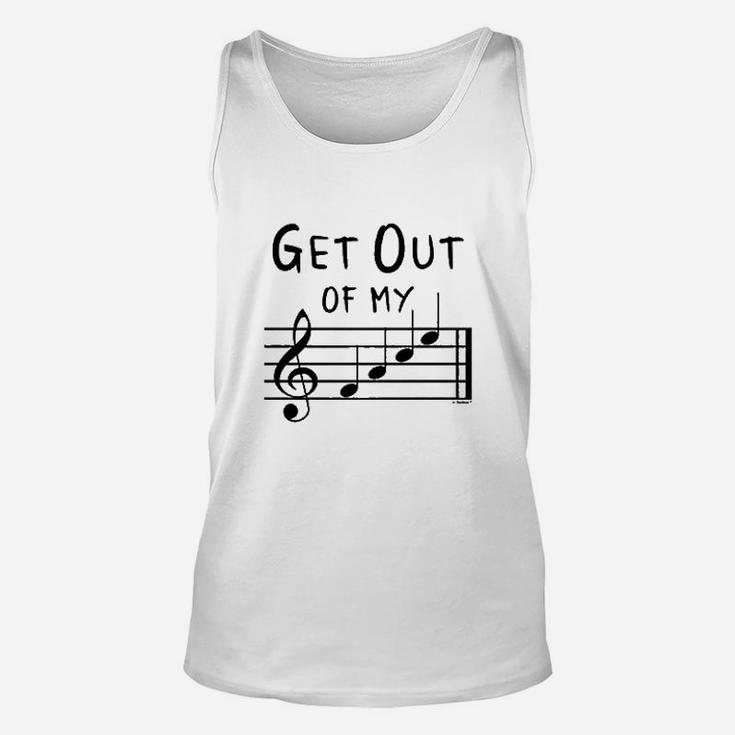 Funny Music Gifts Get Out Of My Face Musical Notes Unisex Tank Top
