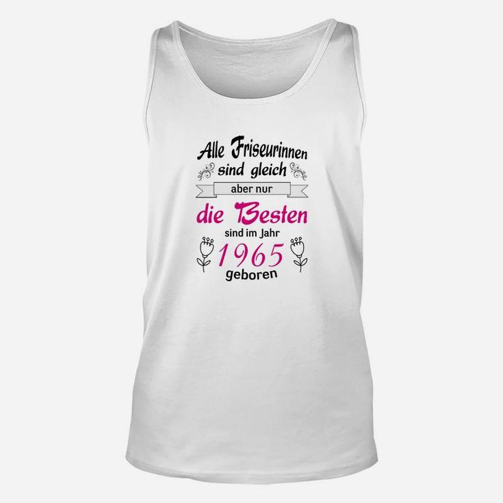 Geburtstags-Unisex TankTop 1965 für Friseurinnen, Jubiläumsdesign