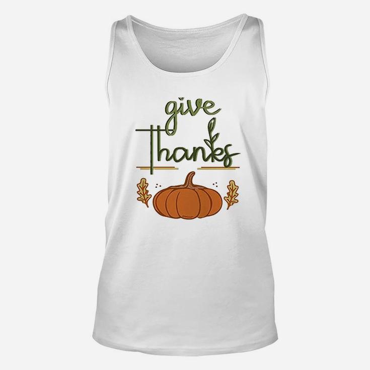 Give Thanks Thanksgiving Unisex Tank Top