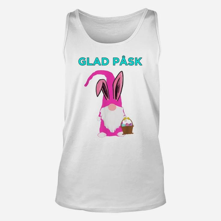 Glad Pask Happy Easter Bunny Tomte Gnome Nisse Unisex Tank Top