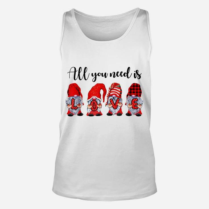 Gnome Valentines Day Shirt For Women Gifts Gnome Valentine Unisex Tank Top