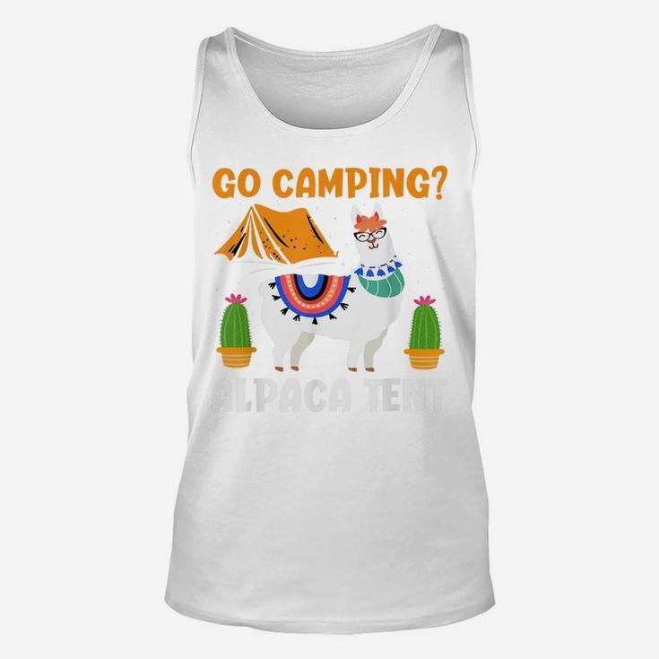 Go Camping Alpaca Tent - Funny Llama Lover Camper Unisex Tank Top