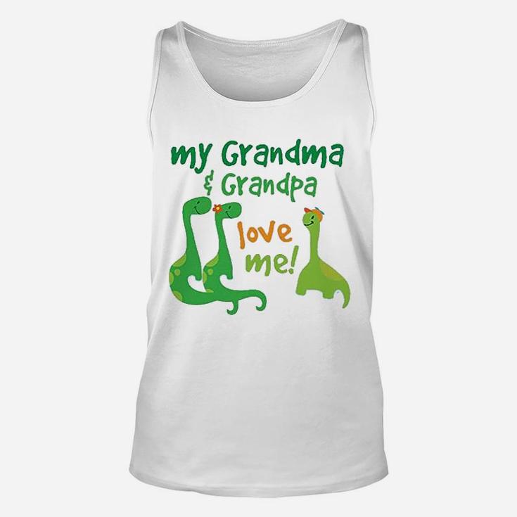 Grandma Grandpa Love Me Dinosaurs Unisex Tank Top