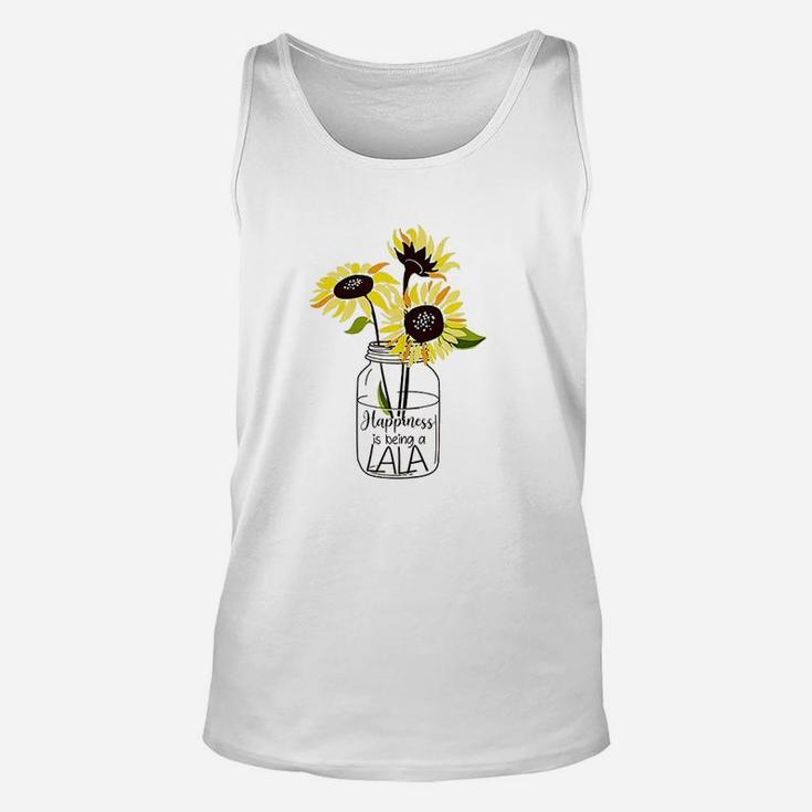Happiness Is Being Lala Life Sunflower Unisex Tank Top