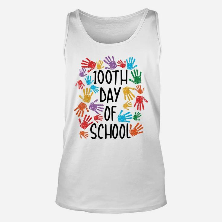 Happy 100Th Day Of School Shirt | Preschool Teachers Gift Unisex Tank Top