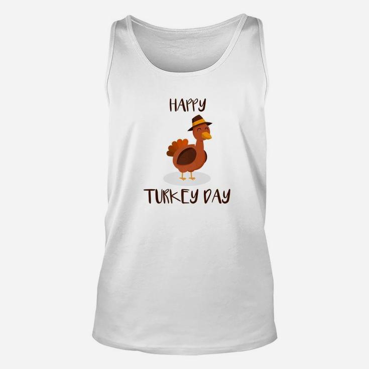 Happy Turkey Day For Kids Boys Girls Turkey Day  Unisex Tank Top