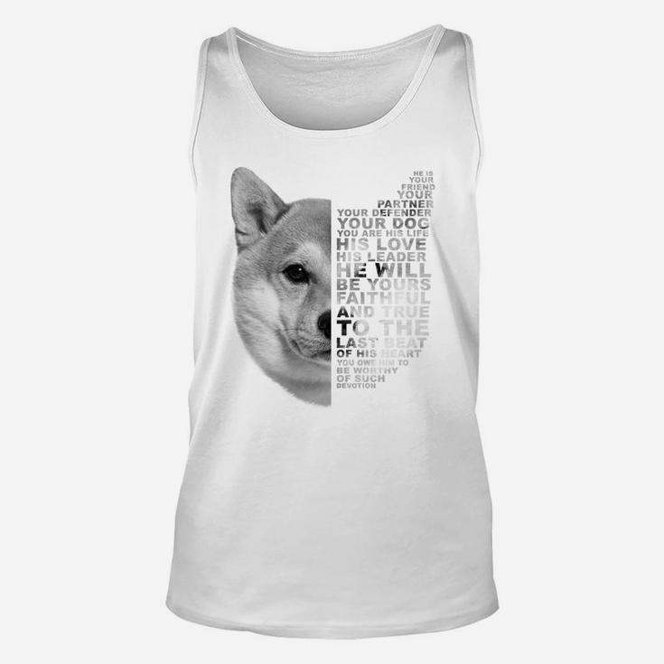 He Is Your Friend Your Partner Your Dog Shiba Inu Fox Dogs Unisex Tank Top