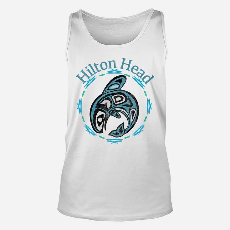 Hilton Head  Vintage Tribal Fish Gift Unisex Tank Top