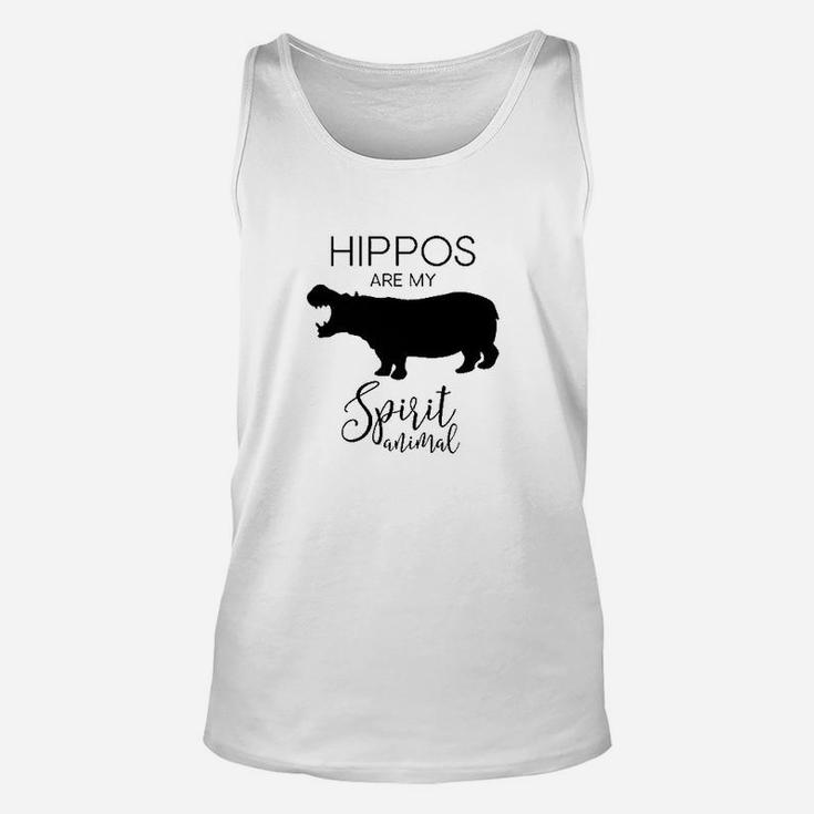 Hippos Are My Spirit Animal Hippopotamus Unisex Tank Top