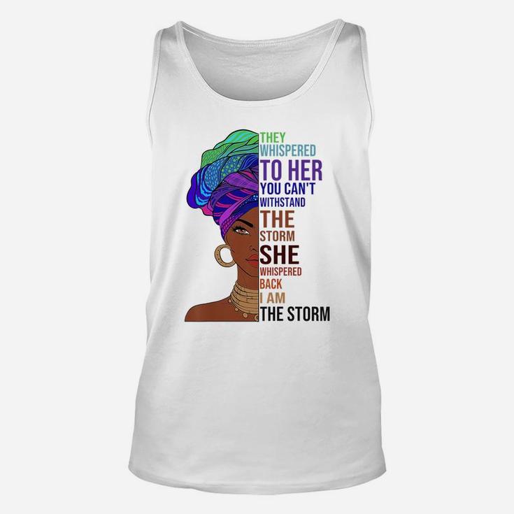 I Am The Storm Afrocentric African Pride Black History Month Unisex Tank Top