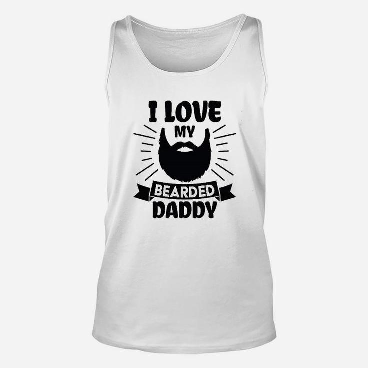 I Love My Bearded Daddy With Beard Silhouette Unisex Tank Top