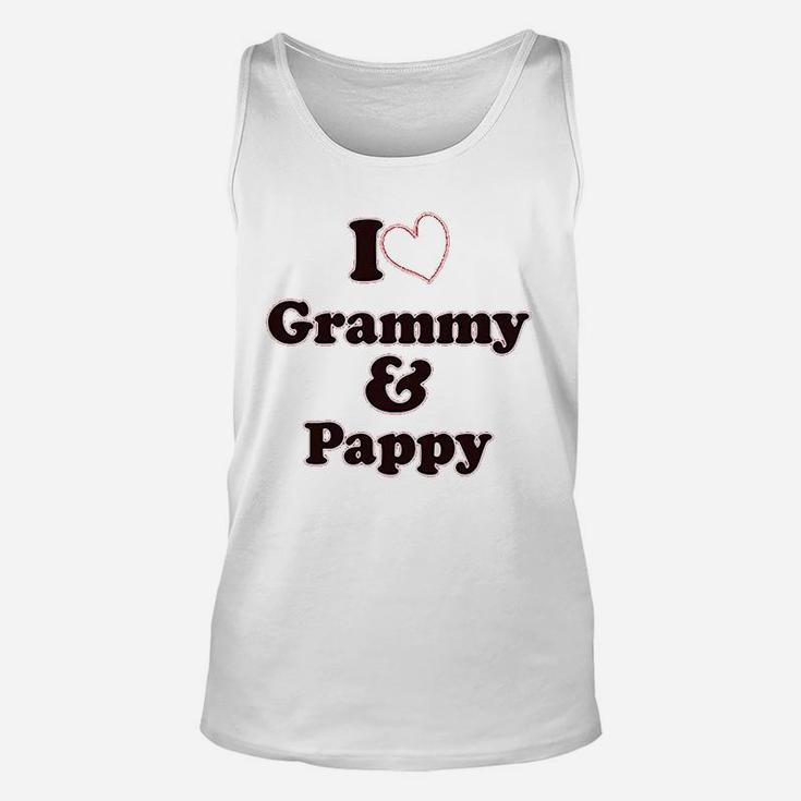 I Love My Grammy And Pappy Grandparents Unisex Tank Top