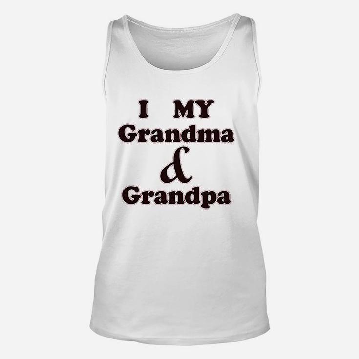 I Love My Grandma And Grandpa Grandparents Unisex Tank Top