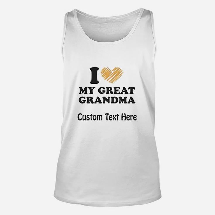 I Love My Great Grandma Grandparents Unisex Tank Top