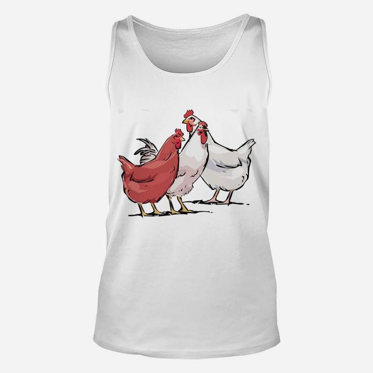 I Love My Ladies Chicken Farmer Crazy Lady Christmas Gift Sweatshirt Unisex Tank Top