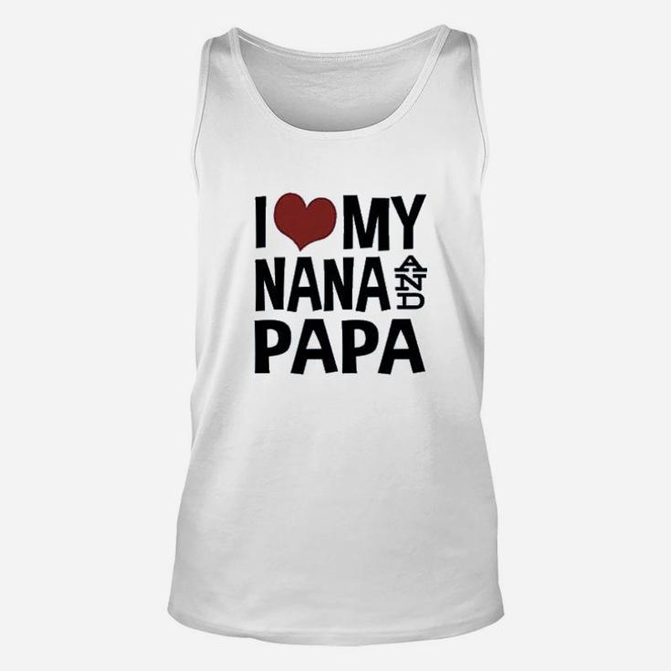 I Love My Nana And Papa Unisex Tank Top