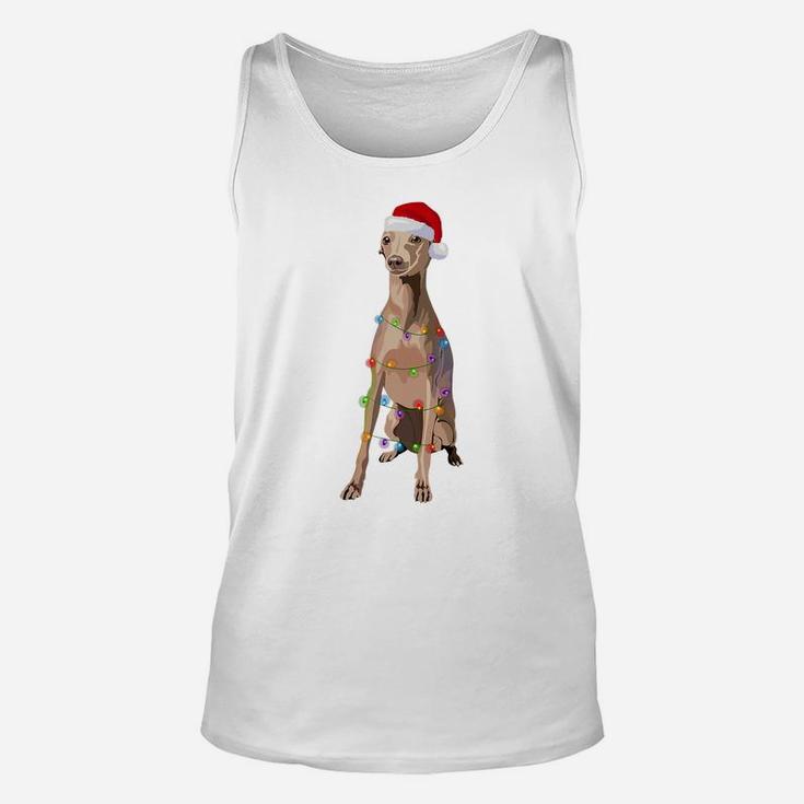 Italian Greyhound Christmas Lights Xmas Dog Lover Unisex Tank Top