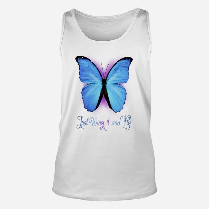 Just Wing It And Fly Women's Butterfly Unisex Tank Top