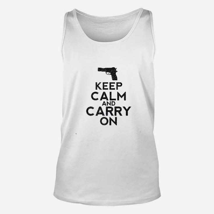 Keep Calm And Carry On Support Unisex Tank Top