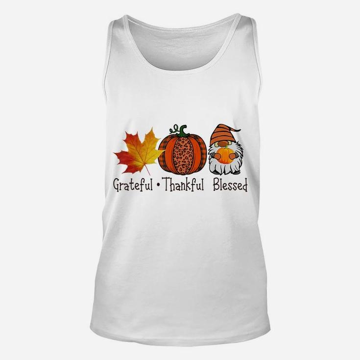 Ki Fall Leaves Pumpkin Gnome Thanksgiving Autumn Costume Unisex Tank Top
